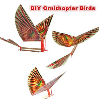 Creative DIY Rubber Baby Kids Adults Handmade Birds Models Science Kite Toys