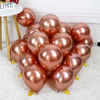 🔥ส่งด่วน🔥 ลูกโป่งโครเมี่ยม (แพ็ค 10 ใบ) ลูกโป่งเมทัลลิค ลูกโป่งสีโครม ลูกโป่งโลหะเงา ขนาด 12 นิ้ว