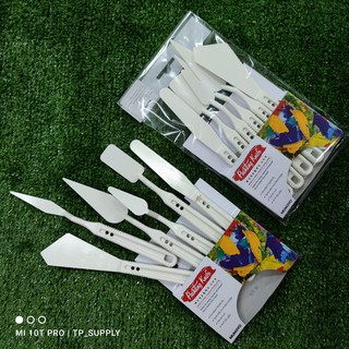 เกรียงพลาสติกอย่างดี 6 ชิ้น มังโย MUNGYO (PLASTIC PAINTING KNIFE 6 PCS) 1 ชุด พร้อมส่ง