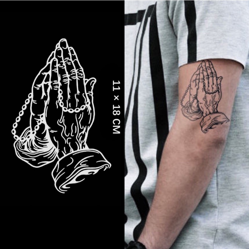 Mars Tattoo NEW Technology Magic Long Lasting 2 สัปดาห์ สติ๊กเกอร์รอยสักกึ่งถาวร ลายมือพับ D018