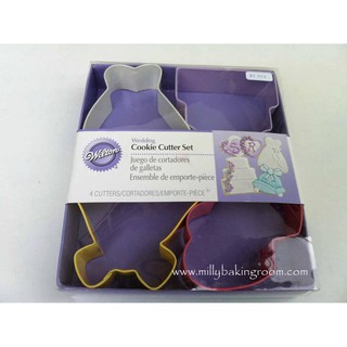 Wilton 4 Piece Wedding Cookie Cutter Set