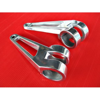 YAMAHA SR500 SR400 HEADLIGHT HOLDER SET PAIR “ALUMINIUM” // ตัวยึดไฟหน้า อลูมิเนียม  สินค้าคุณภาพดี