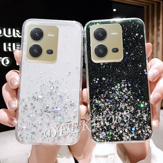 เคสโทรศัพท์มือถือ VIVO V25 5G V25e 4G Y35 Y22 Y22S Y16 Y02S Phone Cell Case Silicone Glitter Gel Transparent Clear Slim TPU Softcase Smartphone Casing VIVOY16 VIVOY35 VIVOV25e VIVOV25