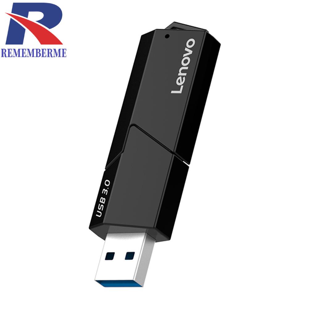 อะแดปเตอร์การ์ดรีดเดอร์ แบบพกพา Lenovo D204 5Gbps Usb 3.0 2 In 1 Sd Tf
