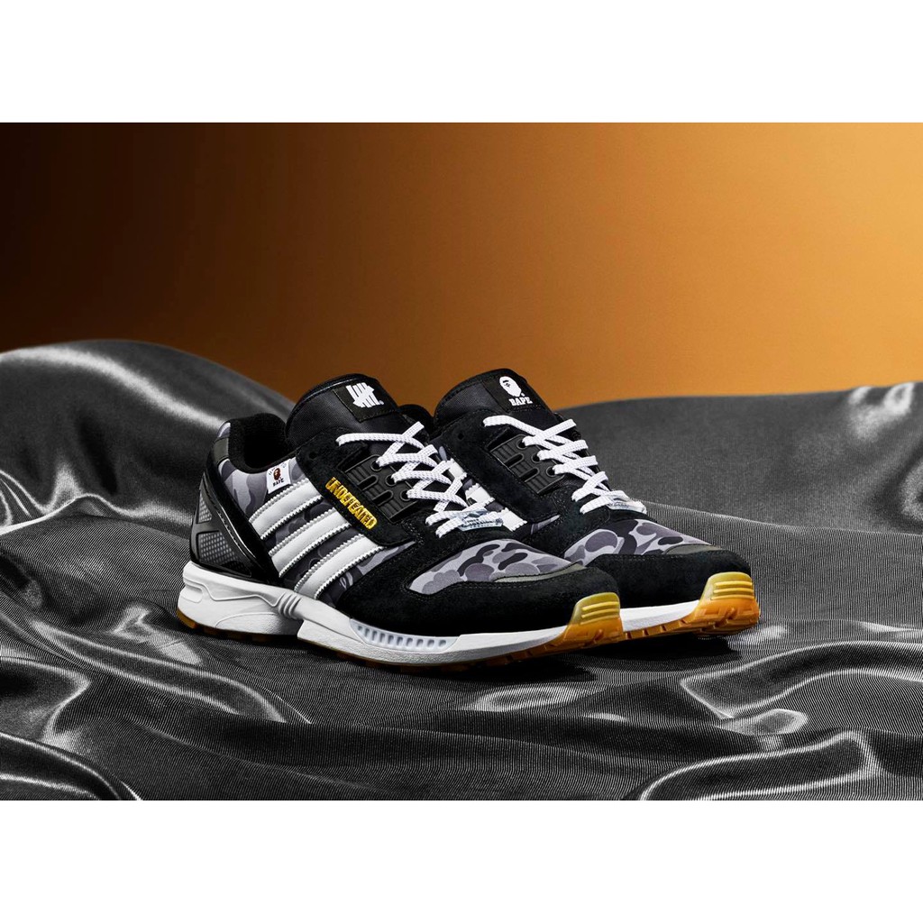 BAPE x Undefeated x adidas ZX 8000 (Black) FY8852 ของแท้!