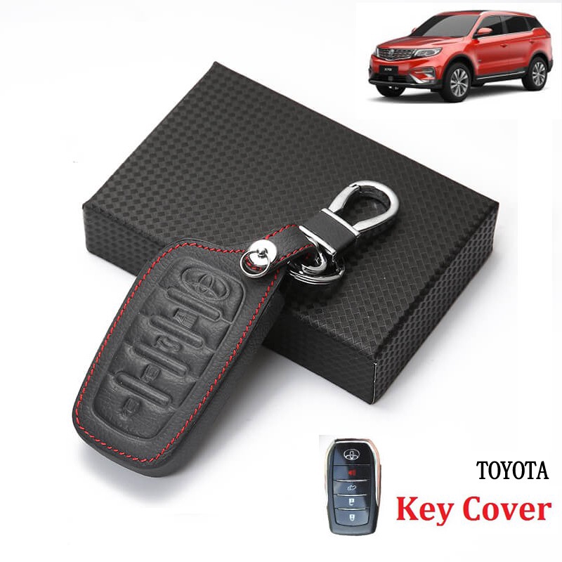 สำหรับ Toyota ฟอร์จูนเนอร์ Fortuner Legender Camry 2016 Keyless กุญแจรีโมทปกหนังปลอกกุญแจรถหุ้มรถยนต์แหวนพวงกุญแจ (LZ-04)