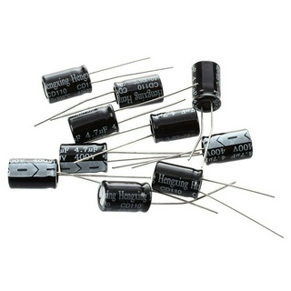 ตัวเก็บประจุไฟฟ้า 10x4 . 7 Uf 400 V 105 C 8x12 ม .