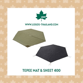 LOGOS แมทและกราวด์ชีท สำหรับเต็นท์กระโจม ขนาดกว้าง 400 ซม.  Tepee Mat &amp; Sheet 400