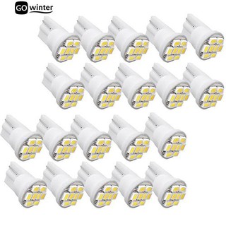 📢 5pcs T10 W5W 194 168 501 รถสีขาว 8 LED 3020 SMD Wedge Side Light