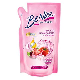 BeNice บีไนซ์ ครีมอาบน้ำ สีขาวชมพู ชนิดเติม 400 มล.