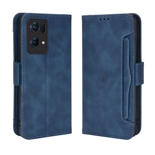 เคสหนัง ฝาพับ พร้อมช่องใส่บัตร สําหรับ Oppo Reno7 Pro 5G Reno 7 Reno7 Pro