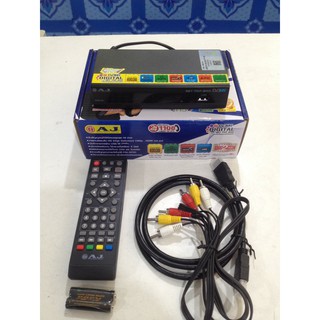 กล่องรับสัญญาณดิจิตอล กล่องดิจิตอลทีวี DVB-T2 AJ Set Top Box HDMI 1080p RCA USB player Digital TV แถมสาย HDMI