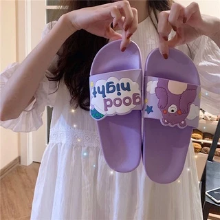 รองเท้าแตะผู้หญิง(หมีgood night) รองเท้ายางนิ่มใส่สบาย (แนะนำให้ซื้อเพิ่ม1เบอร์)