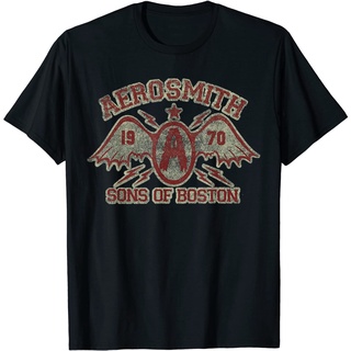 เสื้อยืดสีขาวเสื้อยืด ลาย Aerosmith Sof Boston ใส่สบาย สําหรับผู้ชายS-4XL