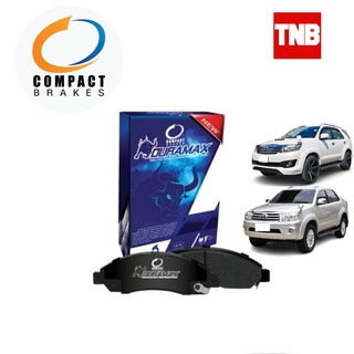 Compact Duramax เบรกกระทิง ผ้าเบรคหน้า Toyota Fortuner TRD 2008-2014 โตโยต้า ฟอร์จูนเนอร์