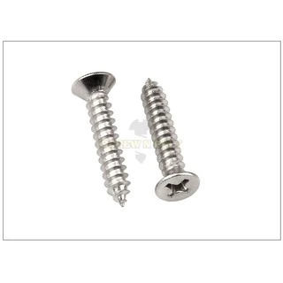 น็อต สกรู หัวเตเปอร์ แฉก F+ สแตนเลส 304 เกลียวปล่อย M4 / Flat Head Phillip Tapping Screw SUS304 M4