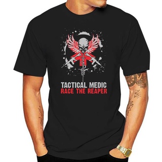 เสื้อผ้าผชGildan เสื้อยืด ผ้าฝ้ายแท้ พิมพ์ลาย The Reaper Medic สําหรับผู้ชายS-5XL