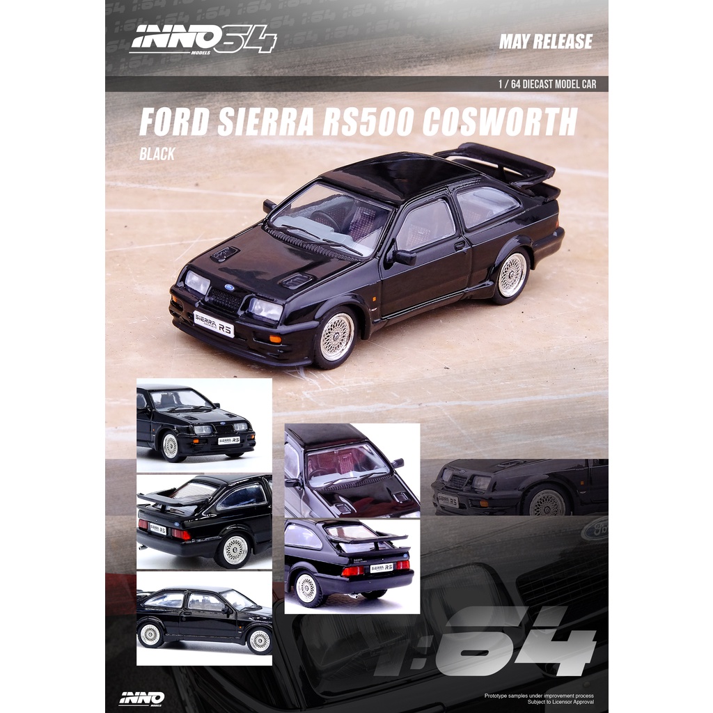 INNO MODELS INNO64 1/64 FORD SIERRA RS500 COSWORTH สีดํา
