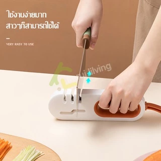 Ecoco เครื่องลับมีด ที่ลับมีด อุปกรณ์ลับของมีคม ที่ลับมีด3ช่อง ใช้ได้ทั้งมีดและกรรไกร ทำความสะอาดได้ง่าย ใช้งานง่าย
