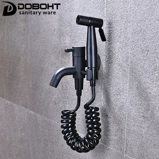 Doboht 3 in 1 ชุดหัวฉีดชําระ ทองเหลือง สเตนเลส และสาย PVC 2 เมตร SS017-BL