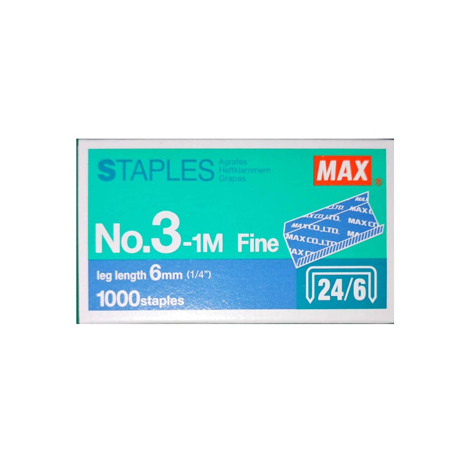 {ANEKA} ลวดเย็บกระดาษ Max No.3-1M 24/6 6mm