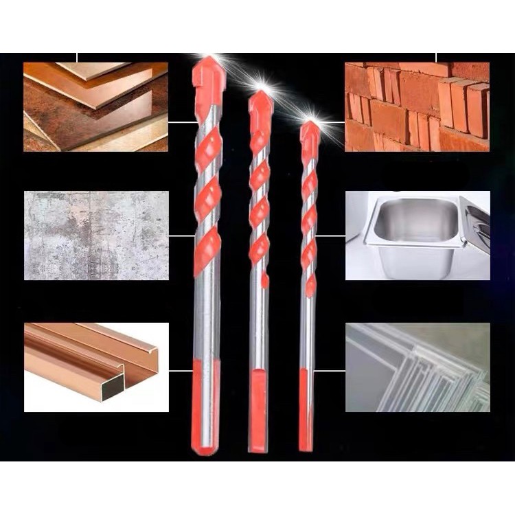 ดอกสว่าน เอนกประสงค์ เจาะไม้ เจาะเหล็ก เจาะปูน เจาะกระเบื้อง เจาะกระจก แบบชุด  6mm., 8 mm. ,10 mm. , 12 mm. (แบบสี) (โรง - รูปที่ 3