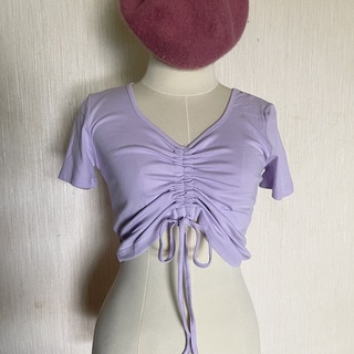 เสื้อครอป งานแบรนด์ ROMWE 💜 รูปงานจริง
