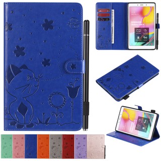 กรณีแท็บเล็ต Samsung Galaxy A7 Lite 2021 8.7" T220 T225 , Tab A 8 2019 SM-T290 SM-T295 , Case Slim Fit Multi Angle Stand Folio Pencil Holder Shockproof  Card Holder Wallet Flip Case Cover