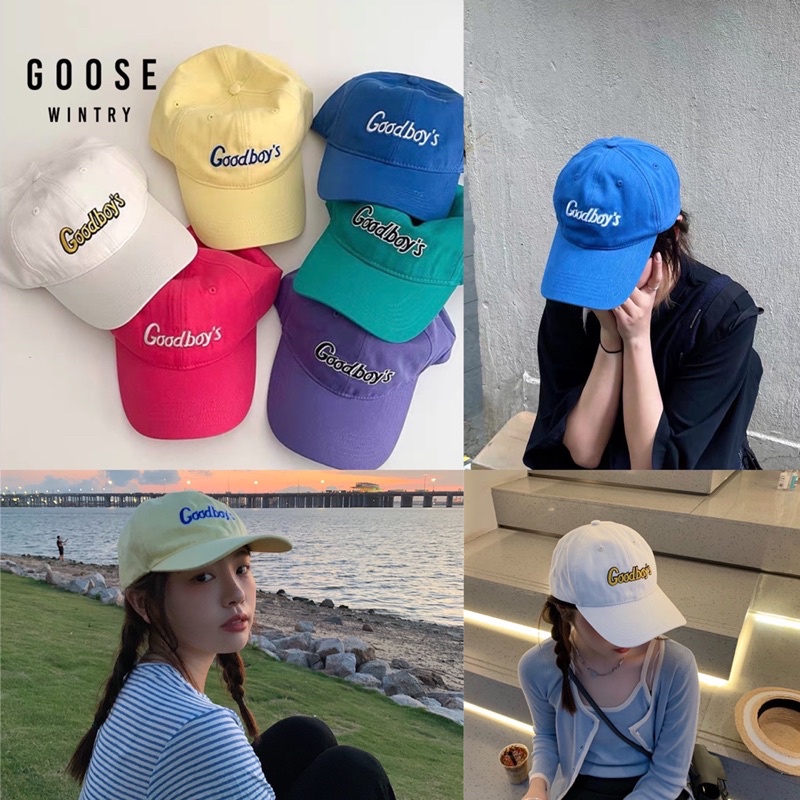 หมวแก๊ปเบสบอลปัก Goodboy’s รุ่นใหม่ สีน่ารัก (มี 8 สี)