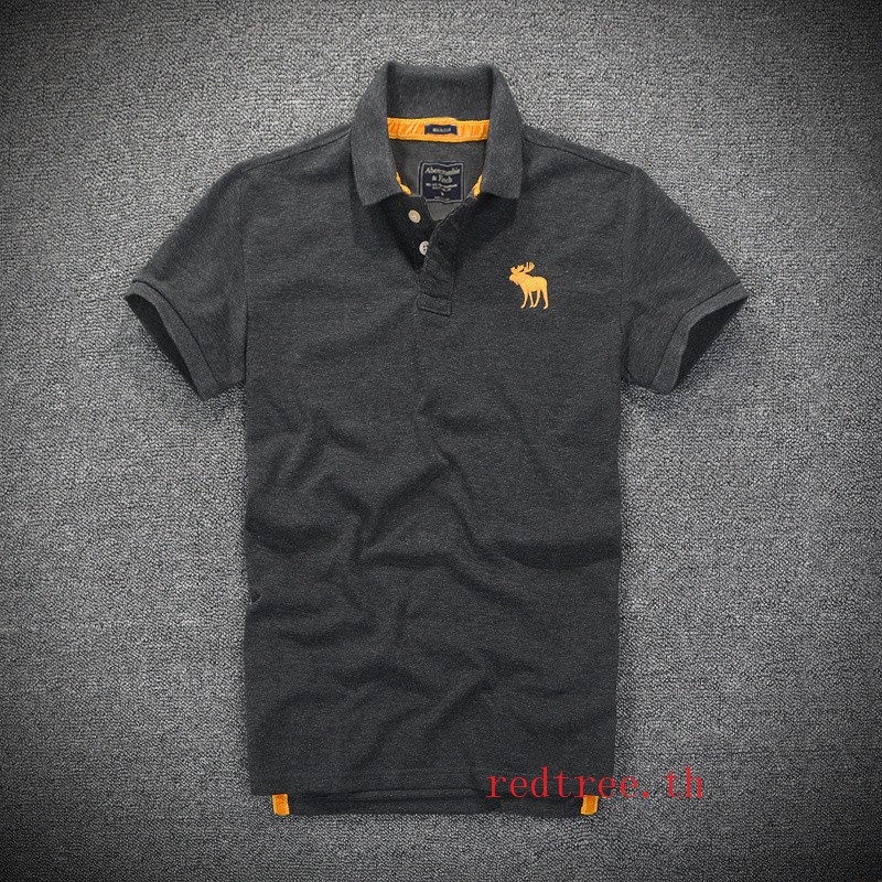 Abercrombie & Fitch men polo shirt แท้ เสื้อยืด ม้าเล็ก ผ้าจูติ เสื้อ
