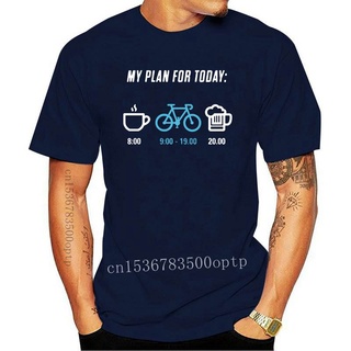 เสื้อยืดลําลอง ผ้าฝ้าย แขนสั้น พิมพ์ลาย My Plan For Today Cycling Beer Coffee แฟชั่นฤดูร้อน สําหรับครอบครัว 2022