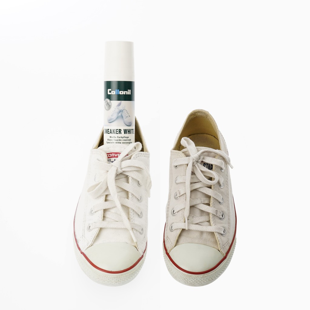 Collonil Sneaker White 100ml โคโลนิลน้ำยาเคลือบผิวรองเท้าผ้าใบสีขาว, midsole ขอบยางรองเท้า