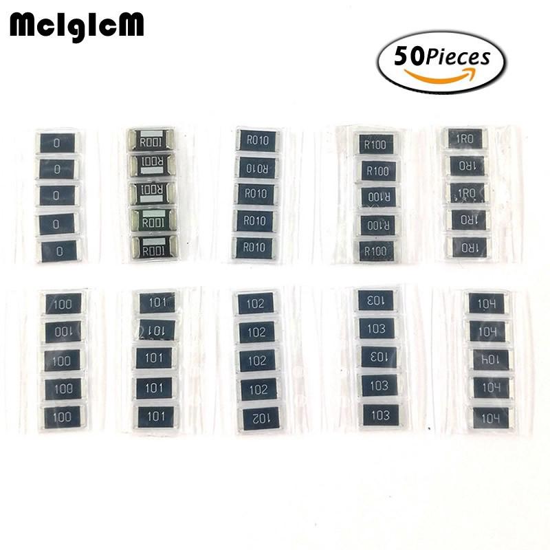 2512 SMD Resistor ตัวอยางชุด 10 คา * 5pcs = 50PCS 0R ถึง 100K