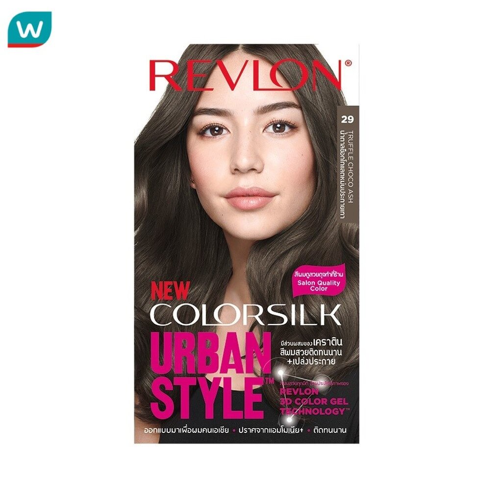 Revlon เรฟลอน คัลเลอร์ซิลค์ เออเบิร์น สไตล์ No.29 น้ำตาลซ็อกโกแลตหม่นประกายเทา ทำสีผม