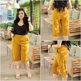 กางเกงขา5ส่วน เอว30-44 สีพื้นมี 10 สี ผ้ายืด ผ้าวูลเวฟ เอวเป็นยางยืด เก็บพุงดี งานตัดเย็บในไทย