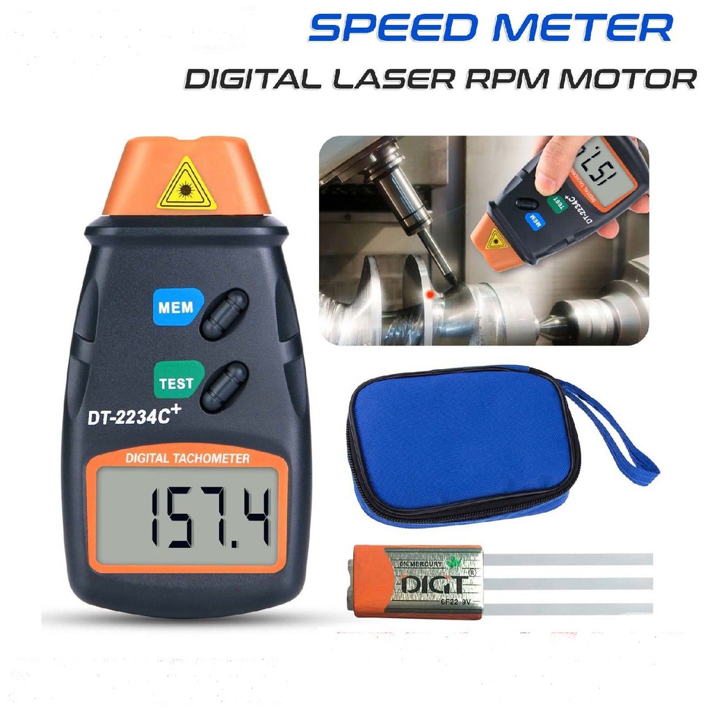 เครื่องวัดความเร็วรอบ Digital Tachometer DT-2234C+ เครื่องวัดรอบ ที่วัด ...