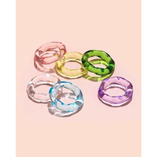 Ringy ring (6pcs.) แหวน เซต 6 ชิ้น สีน่ารัก สายแฟต้องมี so cute สุดๆเลยค่ะ❤️