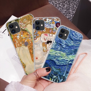 เคสโทรศัพท์มือถือพิมพ์ลาย Kiss Gustav Klimt Van Gogh สําหรับ Iphone 5 5 S Se 2020 6 6s 7 8 Plus X