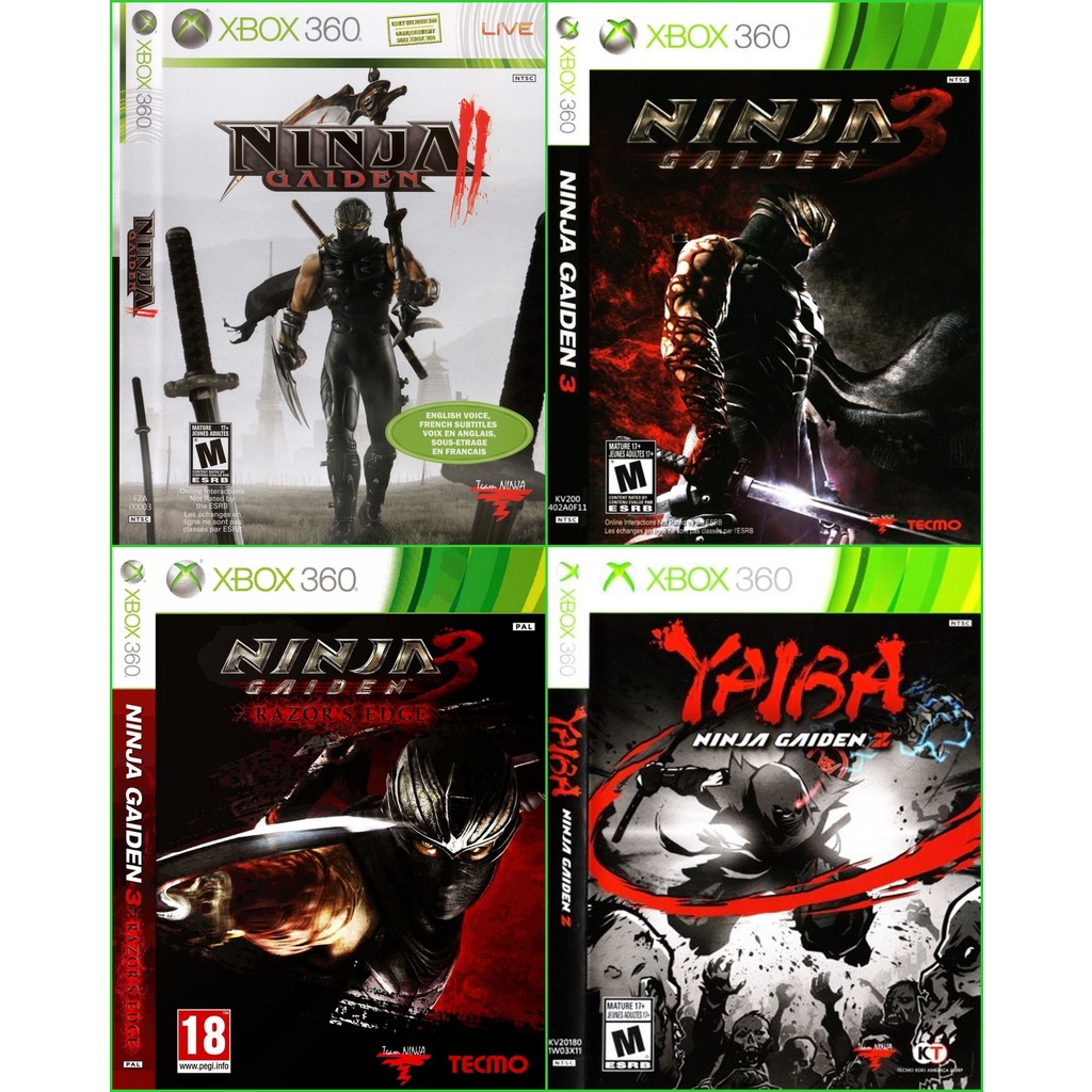 Ninja Gaiden  ทุกภาค xbox 360  นินจาไกเดน แผ่นเกม xbox 360  หลับหลับเครื่องแปลง RGH/JTAC  LT2.0 LT3.