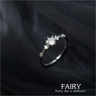 s925 Fairy ring แหวนเงินแท้  ใส่สบาย เป็นมิตรกับผิว สามารถปรับขนาดได้