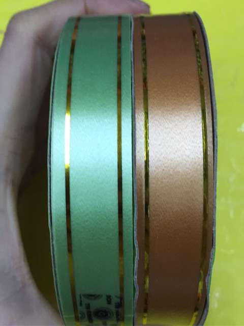 ริบบิ้นขอบทอง#3=18มิล25หลา,#9=30มิล50หลา(TW) - รูปที่ 4