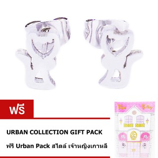 Tips Gallery Princess Collection ต่างหู STAINLESS STEEL 316L สตัด  รุ่น  Cute Cat TES-SEL359UR