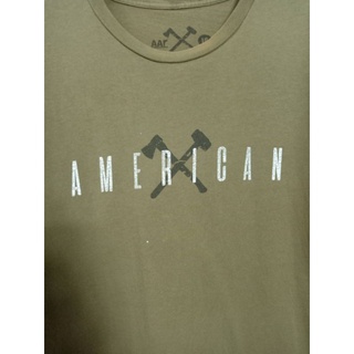 เสื้อยืด มือสอง สกรีนหน้า-หลัง AMERICAN - L อก 42