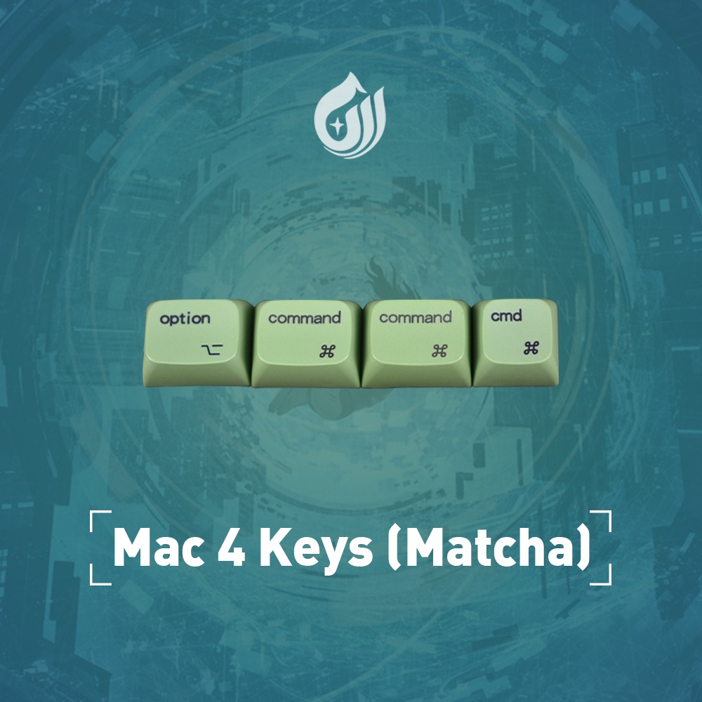 Amerteer For Mac 4 Keys Keycap Set XDA Profile PBT Dye-Sub For Mechanical Keyboard Mac Layer