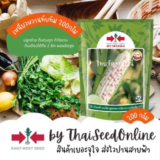 EWCOM 200กรัม ข้าวโพดลูกผสมข้าวโพดข้าวเหนียว เหนียวหวานทับทิม ตราศรแดง Corn