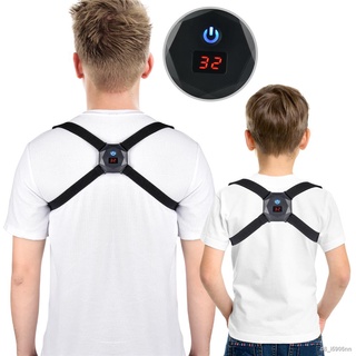 Smart Vibration Back Posture Corrector Reminder Shoulder Training Belt Intelligent Lcd Display Correction Humpback Massa