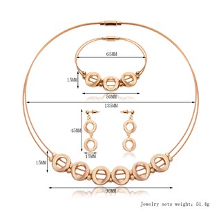 TANITTgemsชุดเครื่องประดับโช้คเกอร์จี้วงกลม