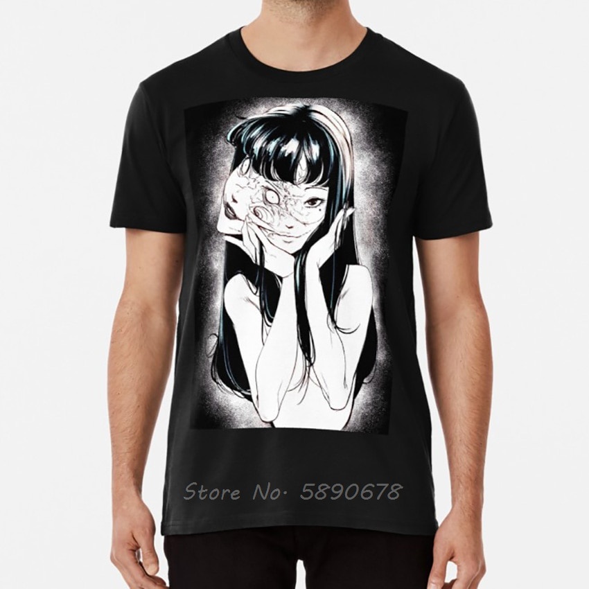 เสื้อยืดคอกลมเสื้อยืด พิมพ์ลาย Tomie Junji Ito Tomie Ito Junji Horror Ghost Demon สไตล์ญี่ปุ่น ฮาราจ