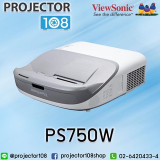 VIEWSONIC PS750W DLP Interactive Projector (3,300 Ansi Lumens/WXGA) รับประกันตัวเครื่อง 3 ปี หลอดภาพ 1 ปีหรือ 1000 ชั่วโ