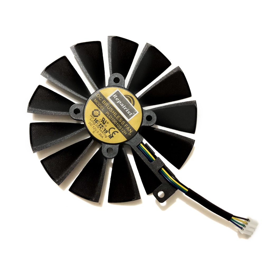 95 มม.(100 มม.) 4Pin ใหม่ PLD10010S12H Cooler พัดลมสําหรับ ASUS ROG STRIX Dual RX 580 570 470 GTX 10